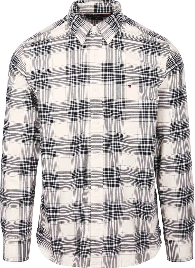 Tommy Hilfiger Tommy Hilfiger Oxford-Hemd Karo Blau - Größe M, Dunkelblau, – Produktbild 2 von 2