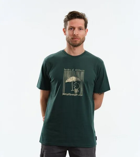 Gary Mash GARY MASH Shirt beware of shitstorms aus Biobaumwolle, Dunkelgrün, – Produktbild 4 von 4