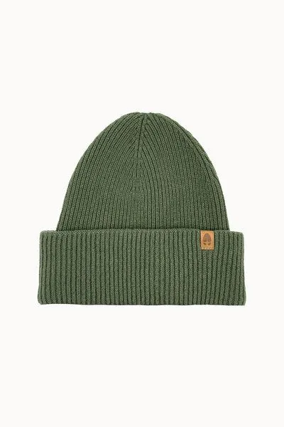 Kopyto Kopyto ANTILOPE - Mütze mit hohem Rippstrickbund aus plüschiger 100% Merinowolle RWS-zertifiziert, Grün, – Produktbild 2 von 4