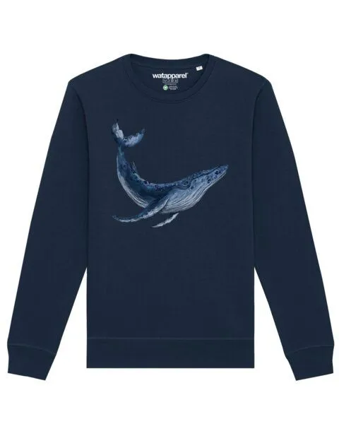 watapparel watapparel Sweatshirt Unisex Wal, French navy, – Produktbild 1 von 4