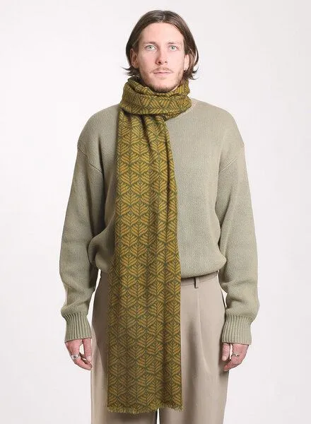 Djian Djian Schal aus Merino-Wolle – LOLA – mulesingfrei, Grün, – Produktbild 1 von 3