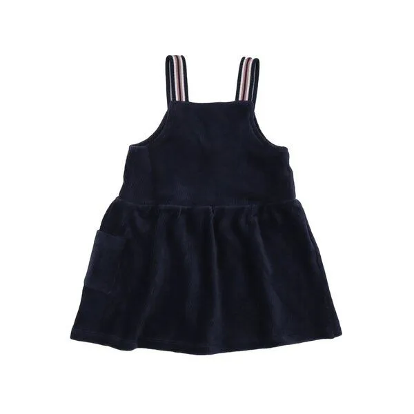 Walkiddy Walkiddy Kinder Cord-Latzkleid GOTS-zertifiziert aus Bio-Baumwolle dunkelblau, Blau, – Produktbild 1 von 2