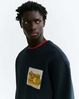 thinking mu Thinking MU Herren vegan Sweatshirt Straw Camp Leon Navy – Produktbild 1 von 1