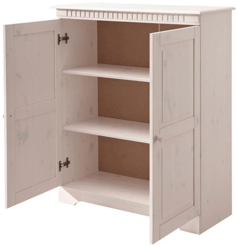 OTTO home Kommode Cubrix, aus schönem massivem Kiefernholz, Höhe 100 cm, Weiß, – Produktbild 3 von 5