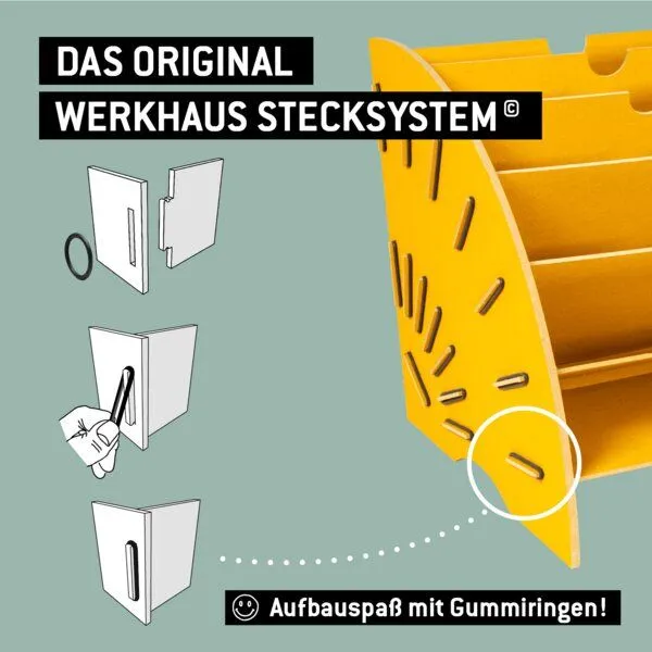 WERKHAUS WERKHAUS Magazin Organizer, Goldgelb, – Produktbild 4 von 7