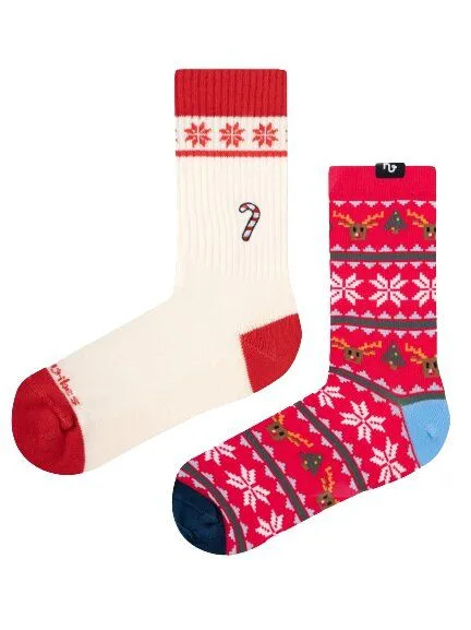 Natural Vibes Natural Vibes Bunte Socken Bio GOTS | Herren Damen Socken | Christmas | Weihnachten, 2 pack, – Produktbild 2 von 4