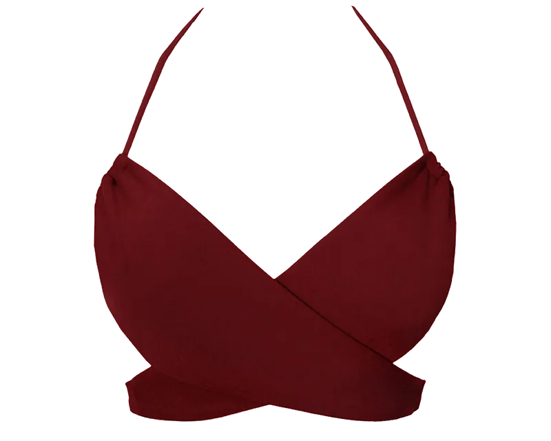 Anekdot Anekdot Damen vegan Versatile Bikinioberteil, Dunkelrot, – Produktbild 1 von 2
