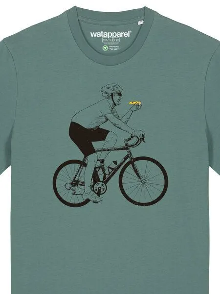 watapparel watapparel T-Shirt Unisex Fahrrad und Pizza, Green bay, – Produktbild 3 von 3