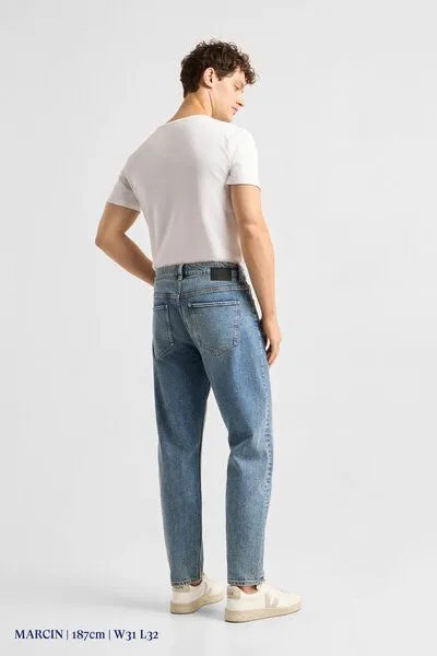 DAWN Herren Jeans RISE Relaxed Tapered DAWN Bio-Baumwolle, Vintage blue, – Produktbild 5 von 6