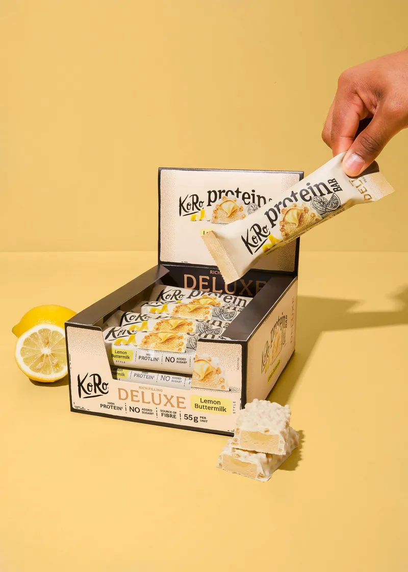 KoRo Protein Bar Deluxe Lemon Buttermilk Style | 12 x 55 g - Nur online erhältlich – Produktbild 3 von 5