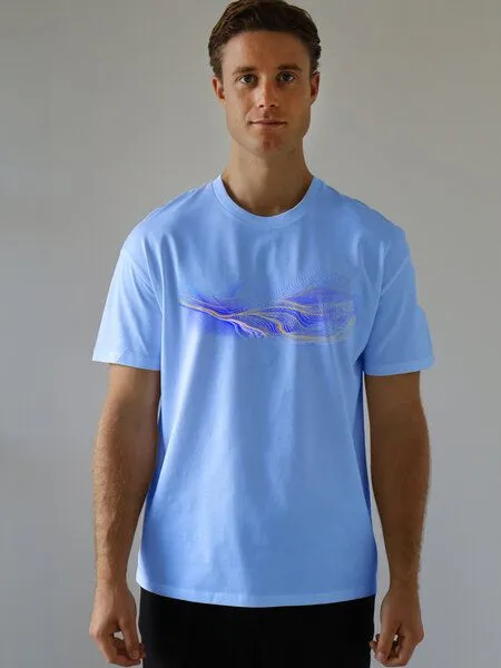 Kultgut Kultgut Artdesign - Biofair Klassik Shirt / Odem, Hellblau, – Produktbild 2 von 3