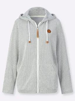 Witt Sweatjacke dunkelblau-ecru-gestreift – Produktbild 1 von 1