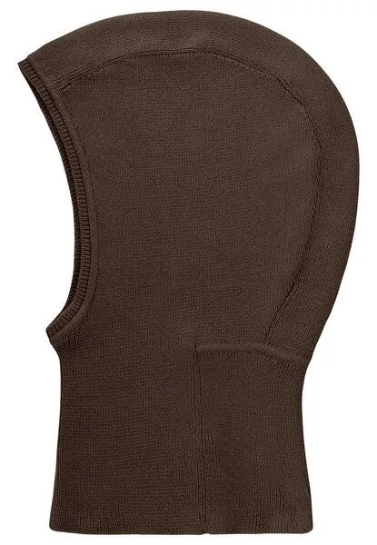 MELA Feinstrick Balaklava CHARVI | von MELA | Fairtrade & GOTS zertifiziert, Dunkelbraun, – Produktbild 1 von 4