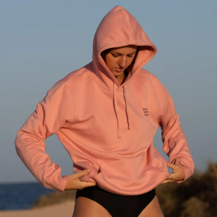 Inaska Inaska Damen vegan Hoodie Unisex Eco Statement Pink Berry, Rosa, – Produktbild 2 von 2
