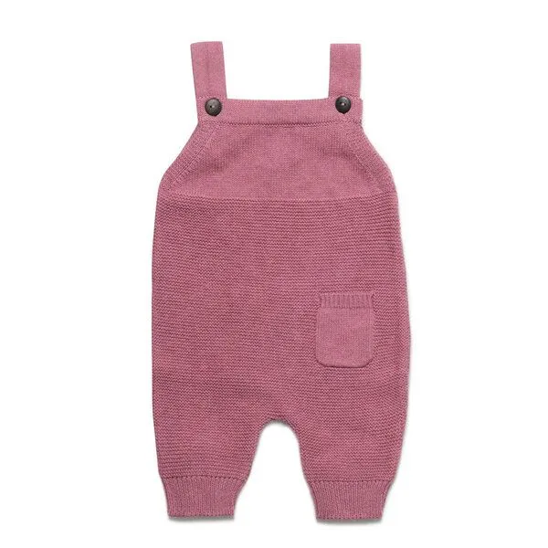 Puri Organic Puri Organic Baby Latzhose Krausstrick Baumwolle (Bio) Schurwolle, Granatapfel, – Produktbild 1 von 1