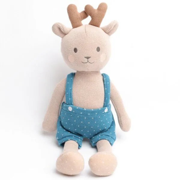 junikind junikind Nachhaltiges Kuscheltier "Reh Kalle", Baumwolle (Bio), 40 cm – Produktbild 3 von 3