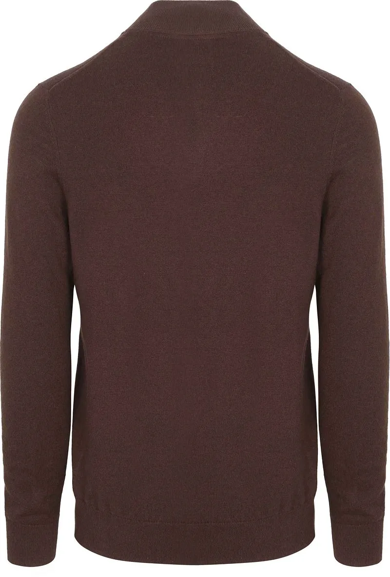 Lyle and Scott Lyle & Scott Half Zip Pull Merino Wolle Espresso - Größe XL, Braun, – Produktbild 4 von 4