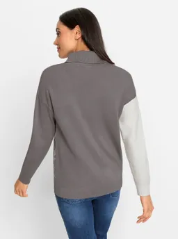 heine Jacquardpullover grau-ecru-gemustert – Produktbild 1 von 1