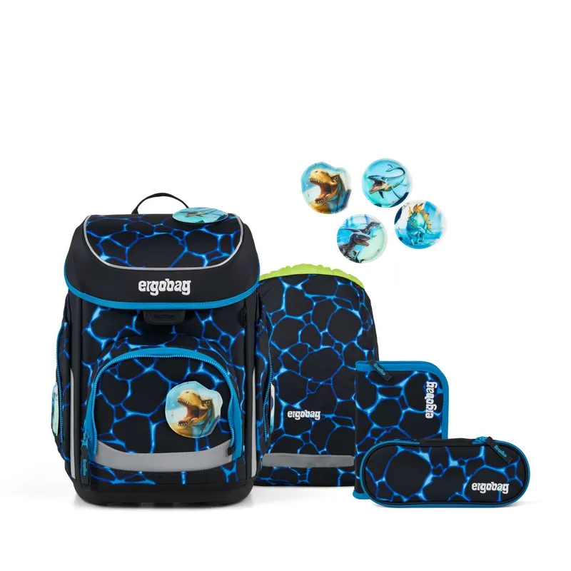 Ergobag Ergobag cubo COLOUR FLASH Edition Schulranzen, 5-teiliges Set, Bärassic Garden, Blue, – Produktbild 1 von 1