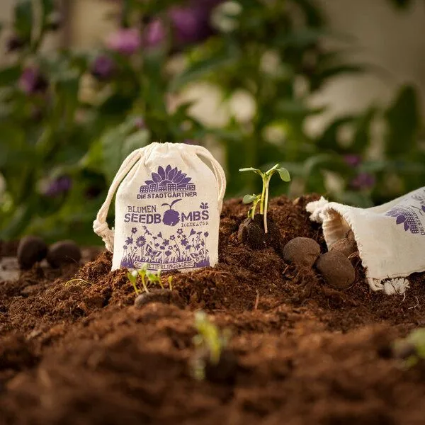 Die Stadtgärtner Die Stadtgärtner 8 Seedbombs "Schmetterlingswiese" im Mini-Jutebeutel – Produktbild 3 von 3