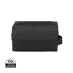 Vinga VINGA Livorno Kulturbeutel aus GRS recyceltem Polyester, schwarz, Schwarz, – Produktbild 1 von 1