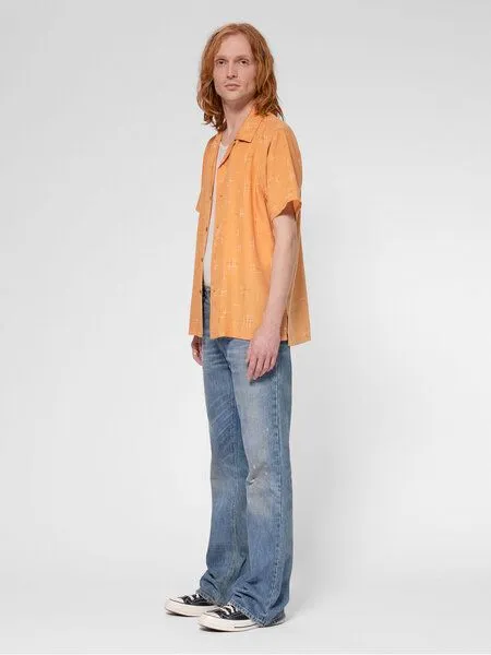 Nudie Jeans Nudie Jeans Hemd Arvid Hawaii, Roche (orange), – Produktbild 2 von 3