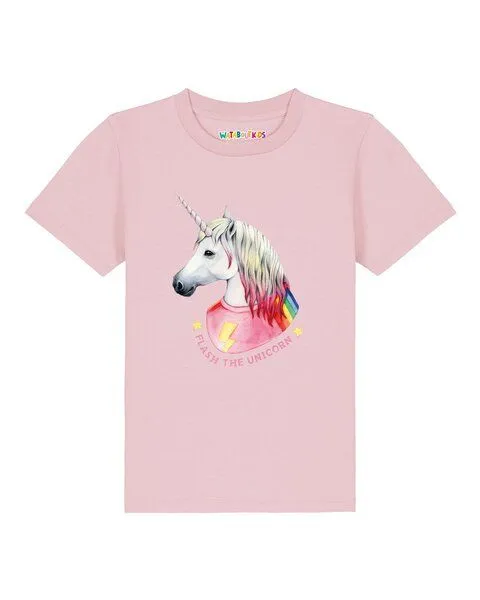 watabout.kids watabout.kids T-Shirt Kinder Flash, the unicorn, Cotton pink, – Produktbild 1 von 2