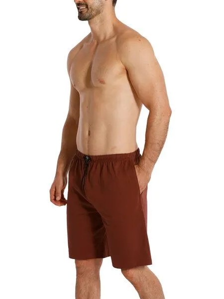 Haasis Bodywear Haasis Bodywear Herren Bermuda mit Seitentaschen, Single Jersey, reine Baumwolle, Bordeaux, – Produktbild 2 von 4