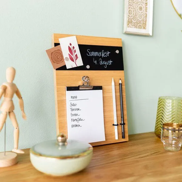 klotzaufklotz klotzaufklotz Memoboard Mini Linoleum, Grau, – Produktbild 3 von 4