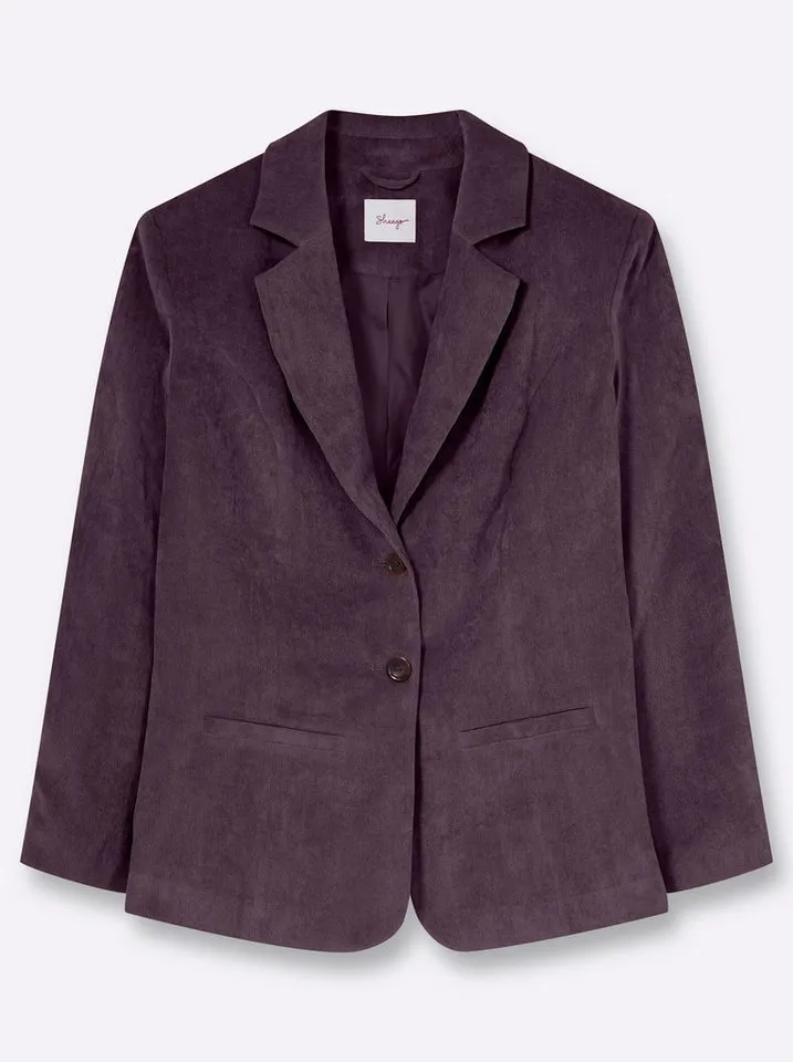 sheego sheego Blusenblazer Blazer Langarm, Lila, – Produktbild 3 von 5