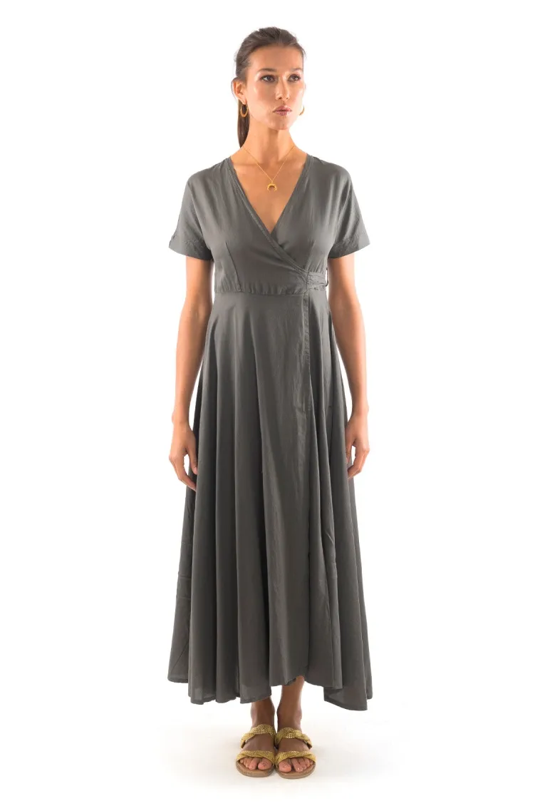RAVENS VIEW IBIZA RAVENS VIEW IBIZA Damen vegan Kleid Calypso Anthrazitgrau, Grau, – Produktbild 2 von 2
