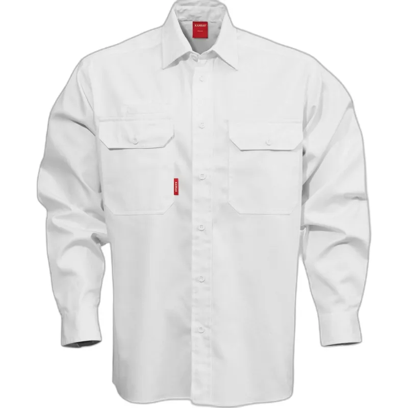 Fristads Langarmshirt aus Baumwolle Fristads 7386 BKS, Blanc, – Produktbild 2 von 2