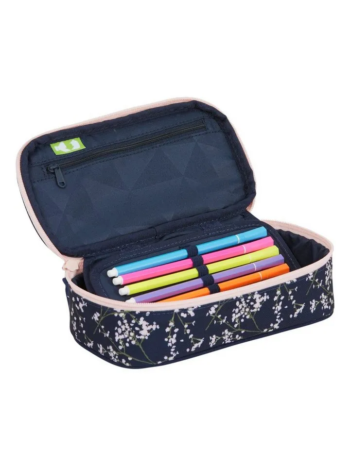 Satch Satch Federmäppchen Schlamperbox, (1-tlg), inklusive Geodreieck und Stundenplan, Blau, – Produktbild 6 von 8
