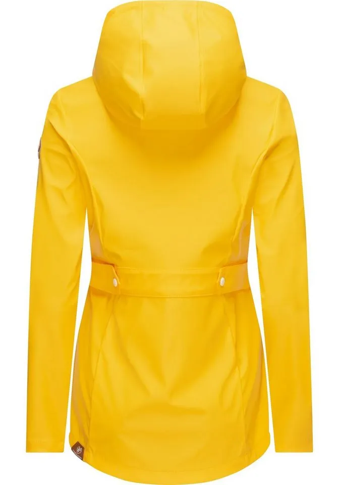 ragwear ragwear Regenjacke YM-Marge stylische Übergangsjacke mit großer Kapuze, Gelb, – Produktbild 3 von 3