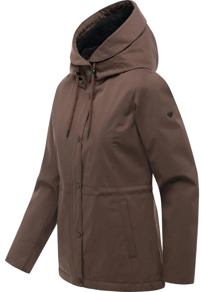ragwear ragwear Outdoorjacke Padmini B Y Wasserdichte Übergangsjacke mit Taillenzugkordel, Braun, – Produktbild 3 von 5