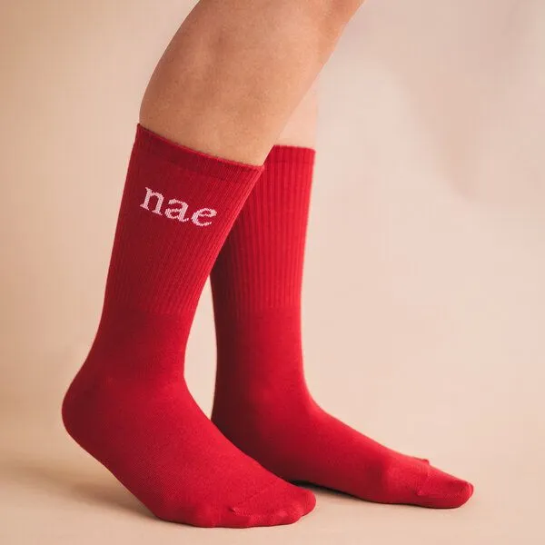 Nae Vegan Shoes Nae Vegan Shoes NAE Animal Friendly Socks - Pack 3, Red, – Produktbild 2 von 4
