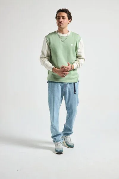 Trendsplant Trendsplant Color Block Sweatshirt Salted Moss, Beige, – Produktbild 3 von 4