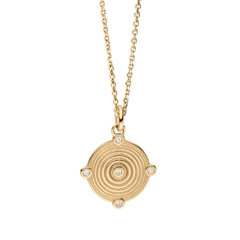 Maren Jewellery Memories of the Sea Anhänger an Kette - 18K Gelbgold & Labordiamanten – Produktbild 1 von 1