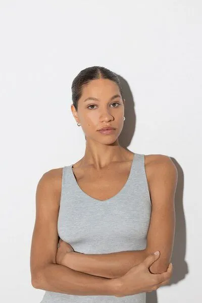 Soulwear Soulwear Top mit integriertem Bustier | Pure Softness, Heather grey melange, – Produktbild 3 von 4
