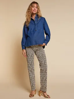 Envie De Fraise Gerade Umstandsjeans mit Leo-Print – Produktbild 1 von 1