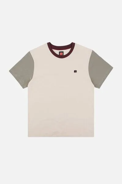 Trendsplant Trendsplant Color Block T-Shirt Pale Glow/Iron Veil, Beige, – Produktbild 2 von 4