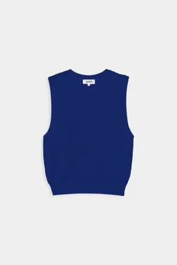 amt studio amt.studio Luftiger Strick Pullunder Top "Nix" aus Bio-Baumwolle in kräftig blau – Produktbild 1 von 1