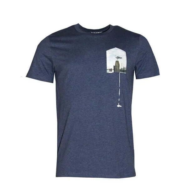 FÄDD FÄDD Herren T-Shirt Rundhals aus Bio-Baumwolle "Glücksschiss BT", Dunkelblau, – Produktbild 1 von 3