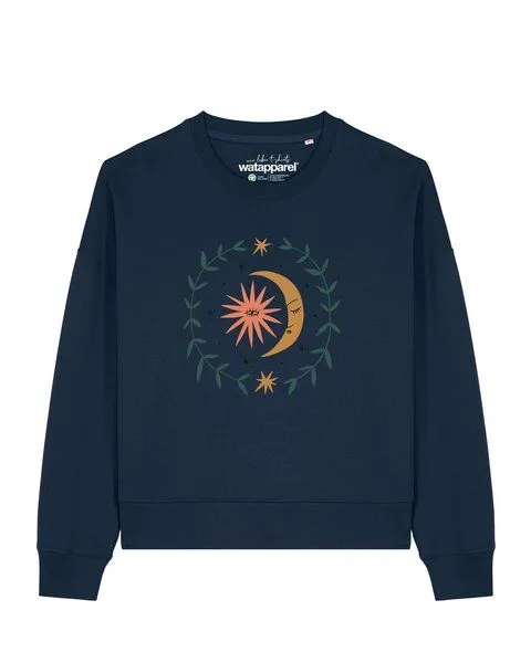 watapparel watapparel Sweatshirt Frauen Love and flex, French navy, – Produktbild 1 von 2
