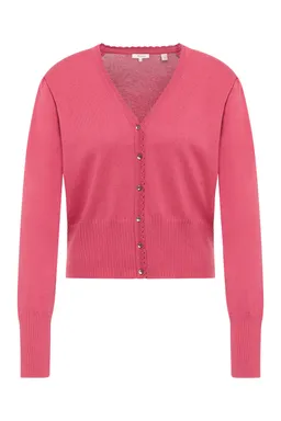Tranquillo Strickjacke Linaa aus Bio-Baumwolle - holly berry / M – Produktbild 1 von 1