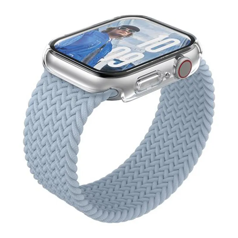 PanzerGlass PanzerGlass Snappie - Schutzabdeckung Frontcover für Smartwatch - vollständig, schlank - 100 % recyceltes Polycarbonat, gehärtetes Glas (Mikroriss2023), Schwarz, – Produktbild 2 von 6