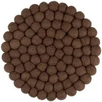 myfelt myfelt Filzkugel Topfuntersetzer (⌀ 20 cm), Braun (egon), – Produktbild 1 von 1
