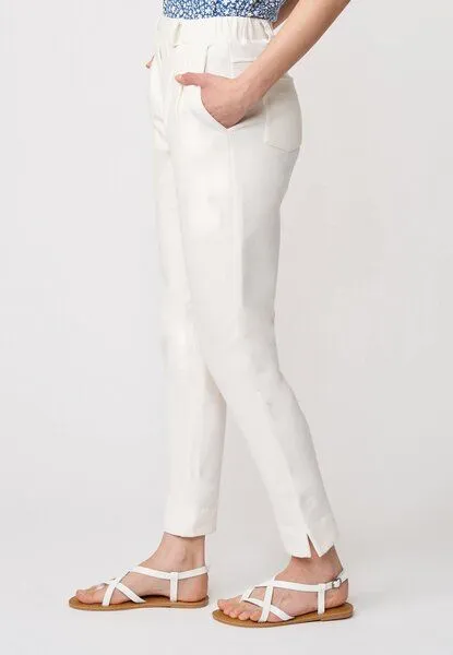 LANA Organic LANA Organic Hose für Damen, Modell Utta, Ecru, – Produktbild 4 von 4