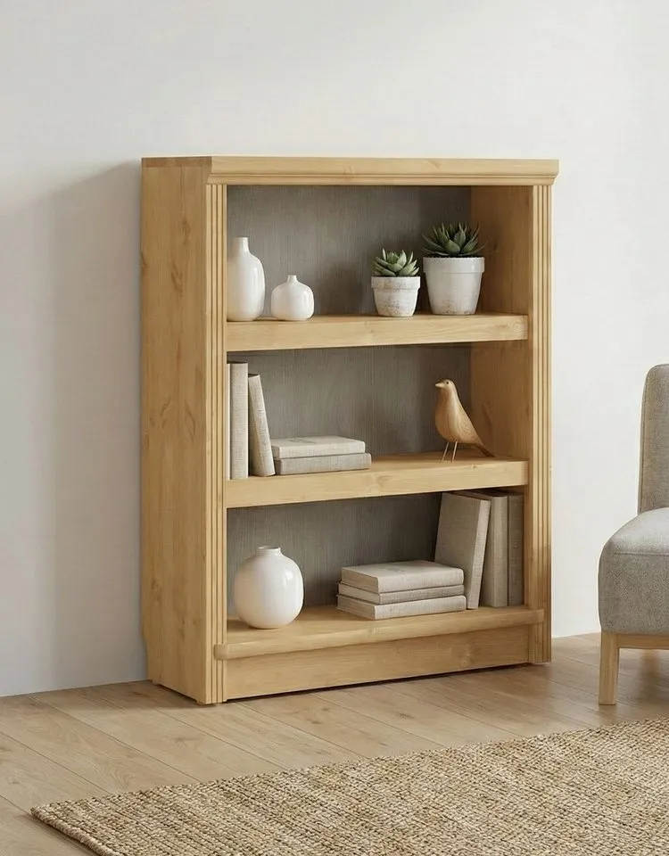 OTTO home Standregal Soeren Regal Bücherregal B/T/H: 80/29/97 cm, massive Kiefer, FSC®-zertifiziert, Beige, – Produktbild 2 von 5