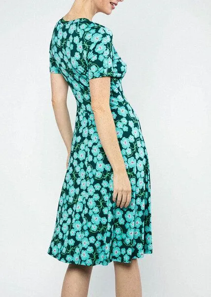 blutsgeschwister Blutsgeschwister Kleid aus EcoVero "Zaubertal Heritage", Spring fairy glade (blau), – Produktbild 3 von 3
